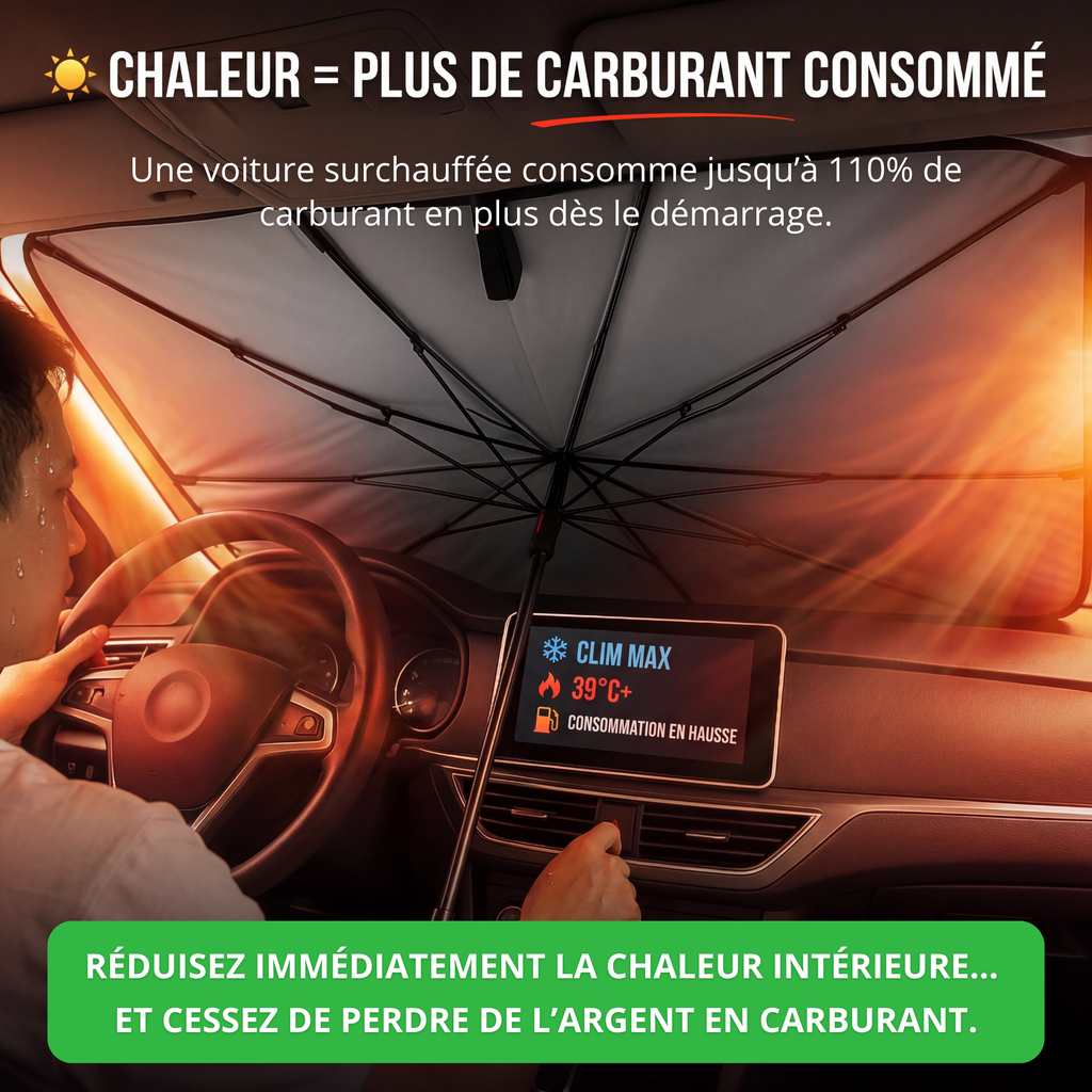 Pare-Soleil Avant Anti-Chaleur UVX 26 PRO™ – Jusqu’à -30 °C dans l’habitacle