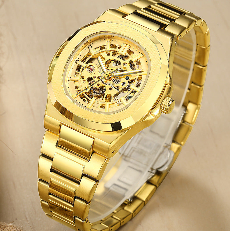 Montre automatique “squelette” – double face, acier