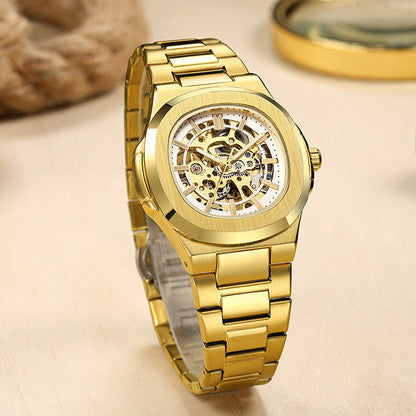 Montre Automatique Squelette – Mécanisme Visible, Allure Premium