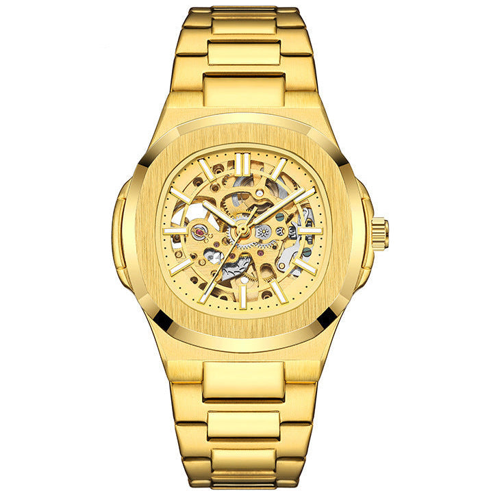 Montre automatique “squelette” – double face, acier
