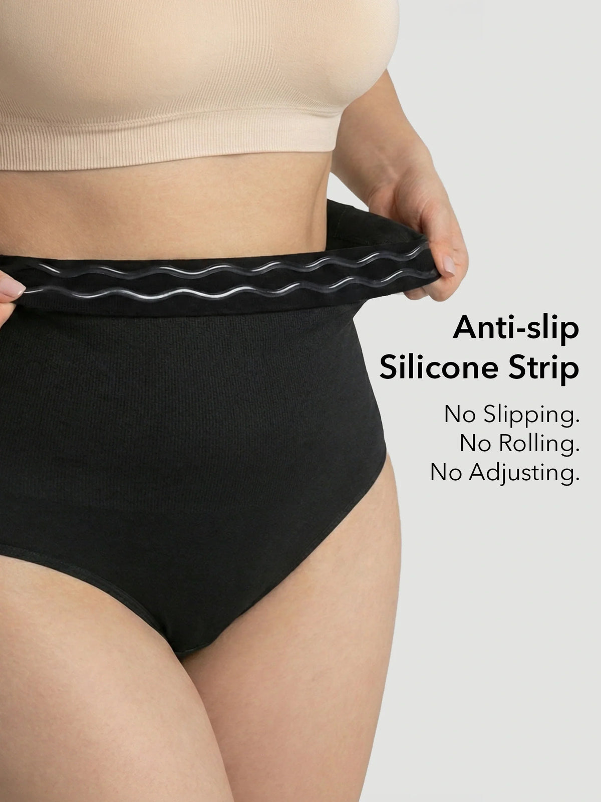 Culotte Gainante Taille Haute – Ventre Plat, Ne Glisse Pas