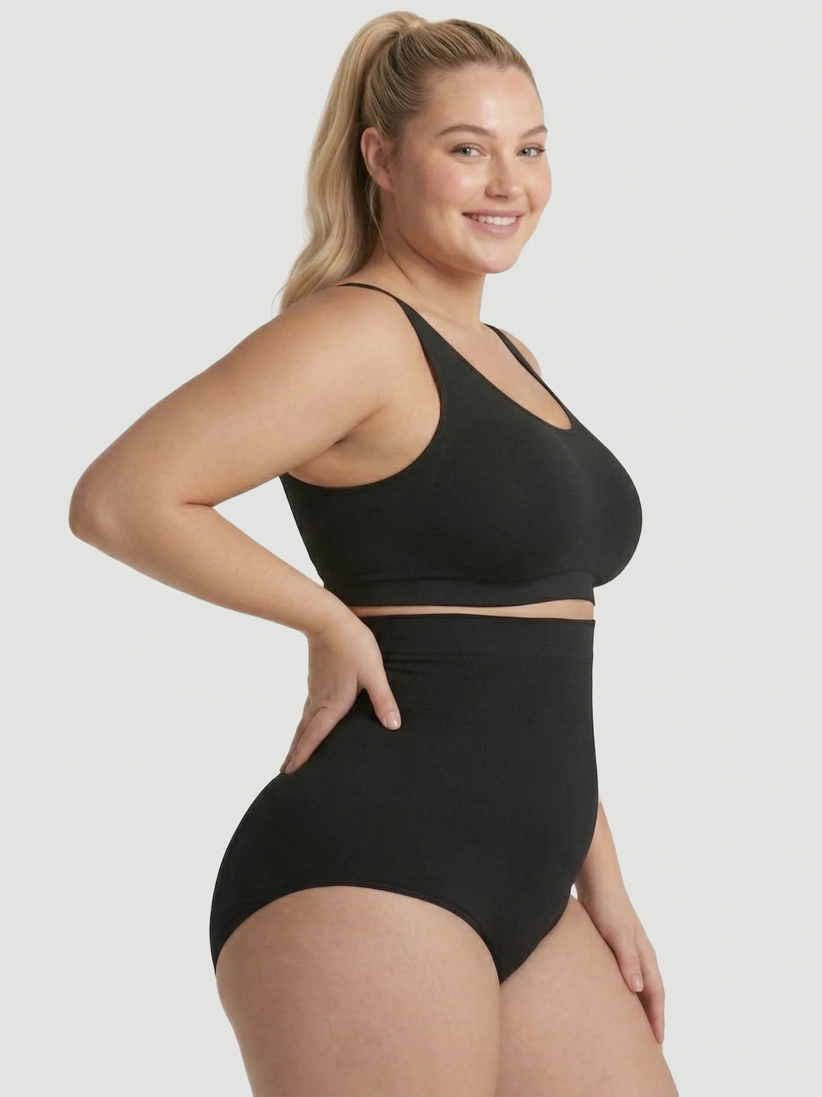 Culotte Gainante Taille Haute – Ventre Plat, Ne Glisse Pas