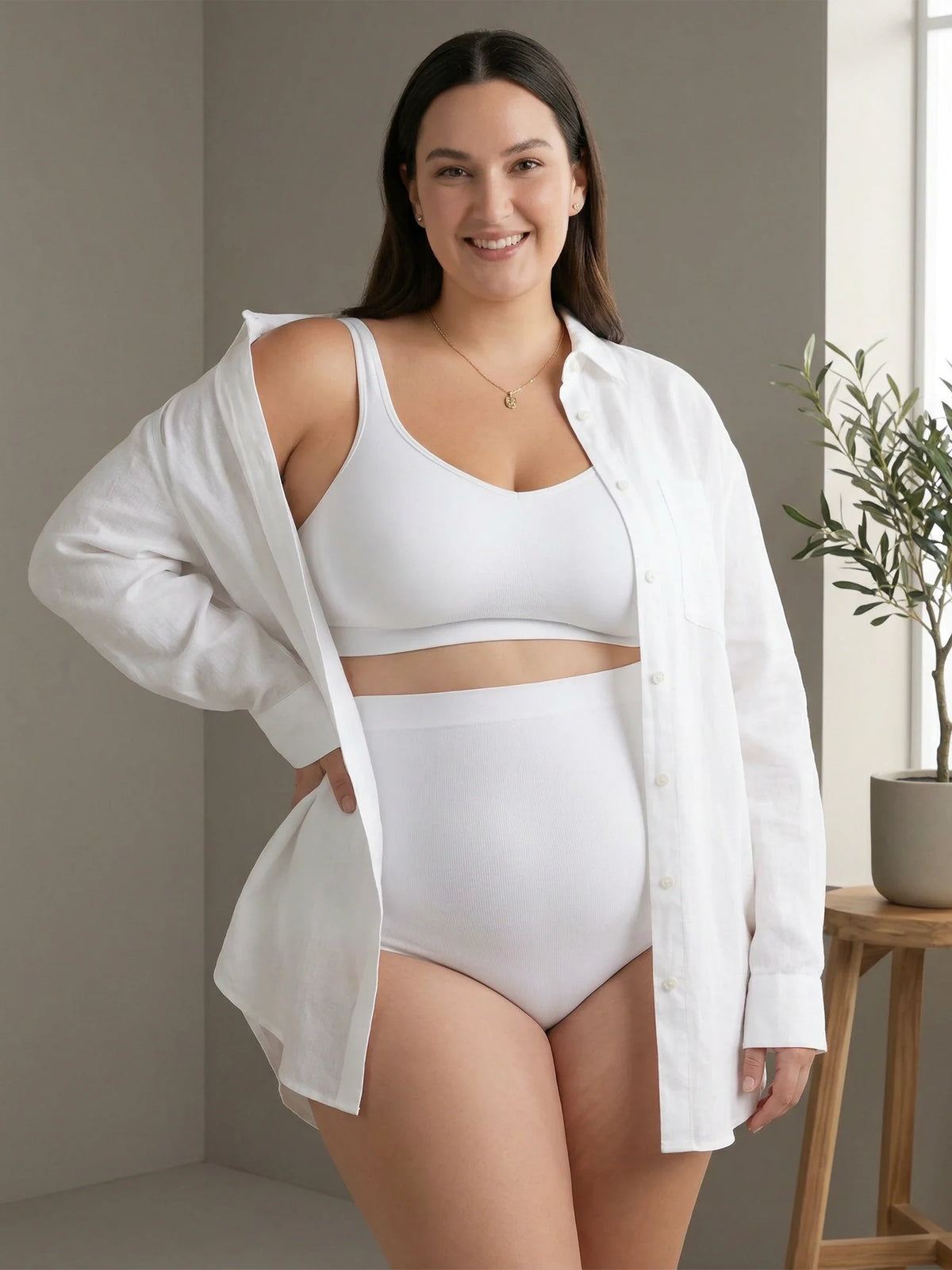Culotte Gainante Taille Haute – Ventre Plat, Ne Glisse Pas